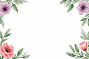 Watercolor Floral Frame Set, an Illustration by Creativeshirt (Thumbnail 10 of 11)