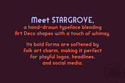 Stargrove, a Sans Serif Font by Chelsea Burkett (Thumbnail 5 of 9)