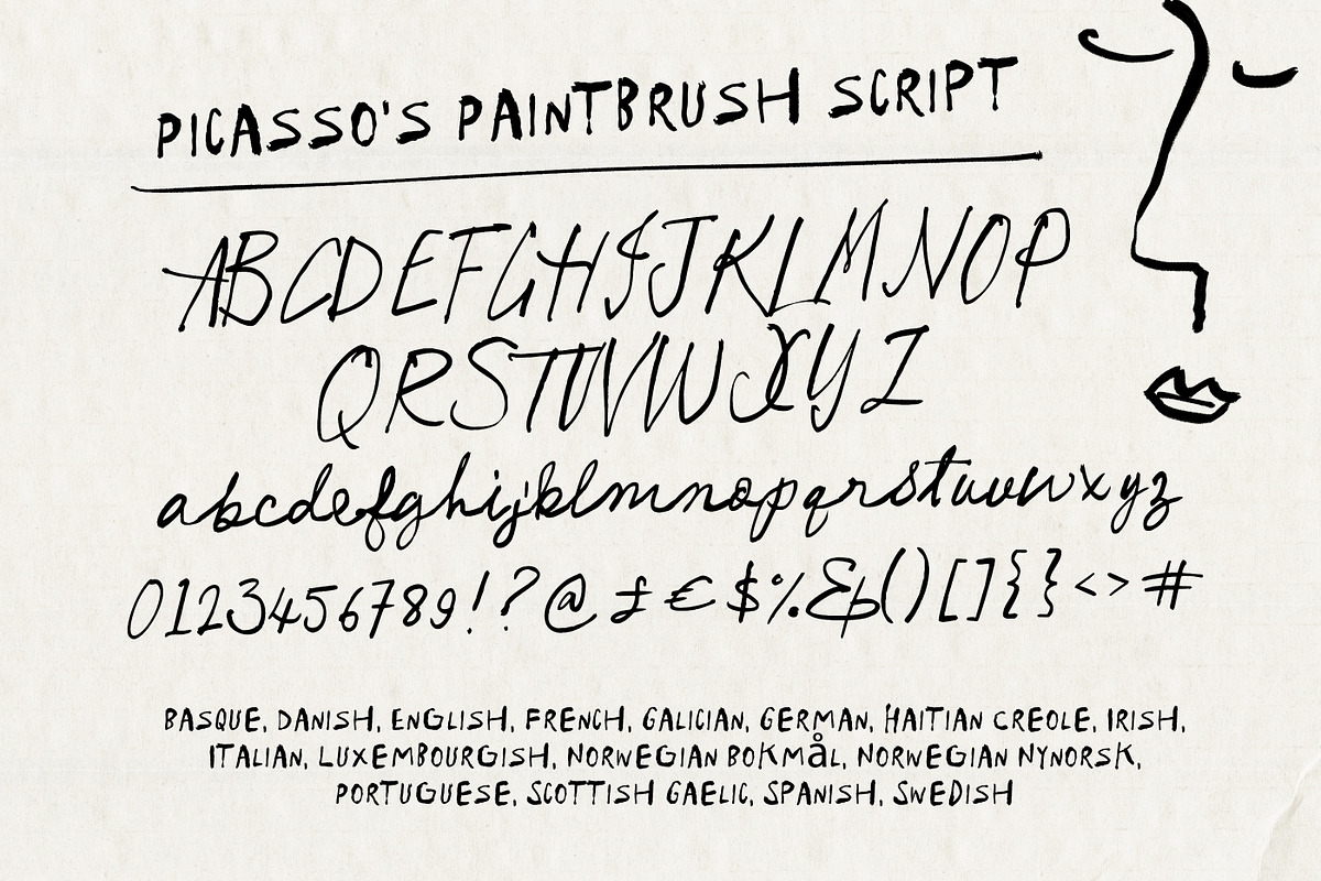 Picasso's Paintbrush Font Duo, a Handwritten Font by Nicky Laatz (Photo 16 of 16)
