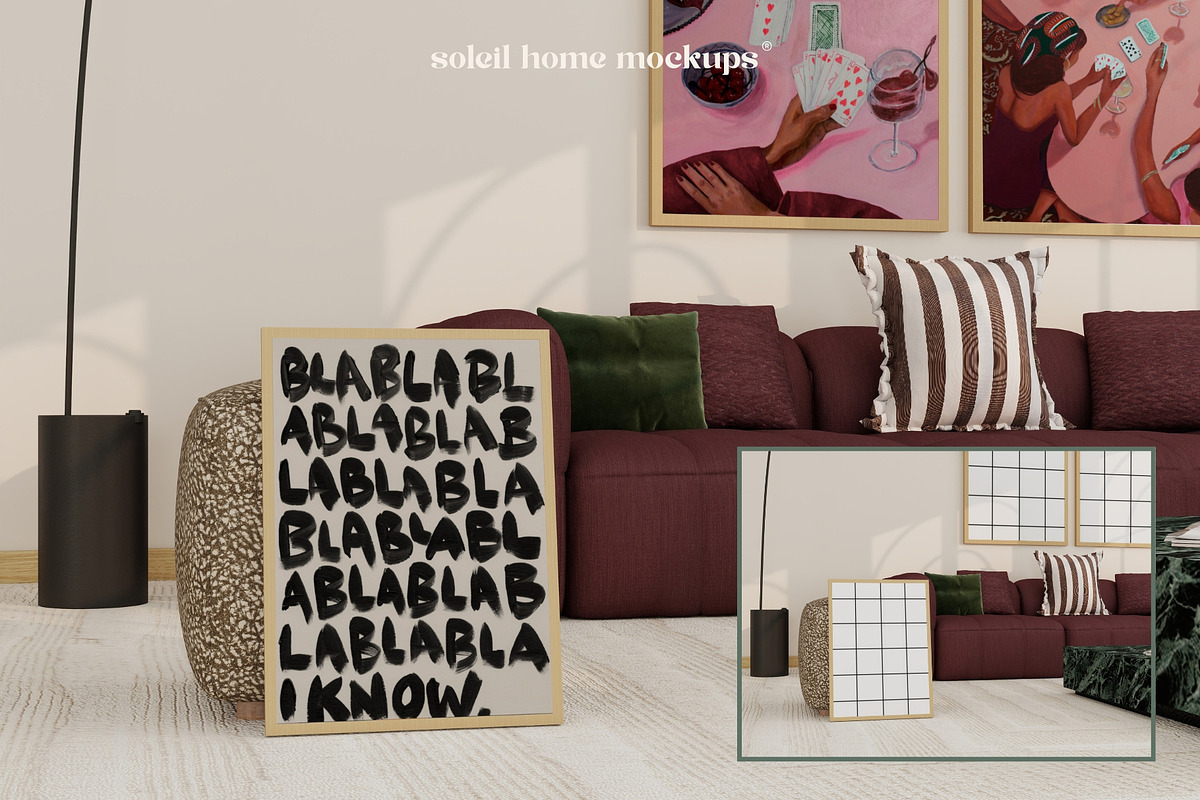 ODYSSEA | Vintage Frame Mockup SET, a Household Mockup by SoleilHomeMockups (Photo 6 of 11)