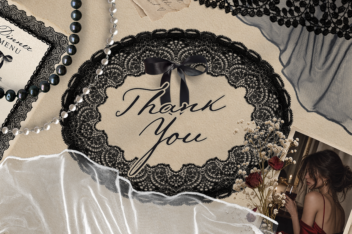 Dark Academia Coquette Lace Bundle, an Object Graphic by Red Ink (Photo 8 of 8)