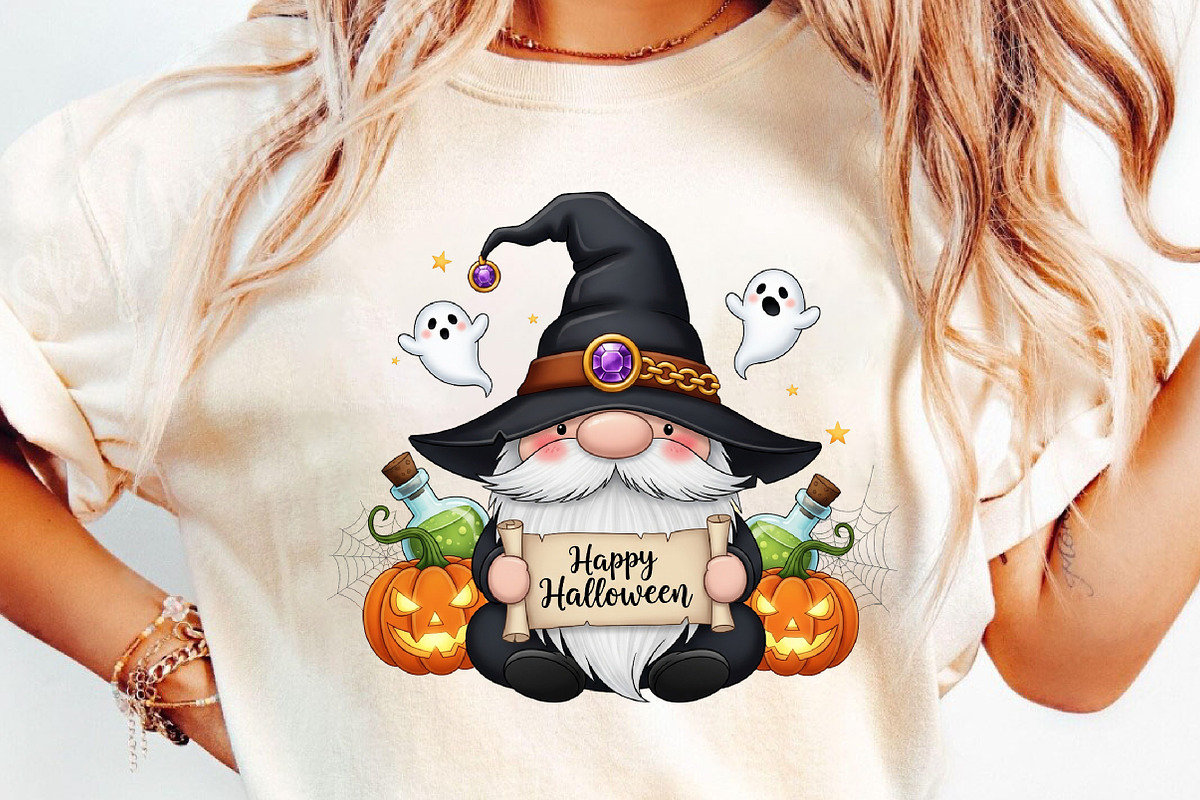 Happy Halloween Gnome Png, an Illustration by DreamCafeArt (Photo 5 of 6)