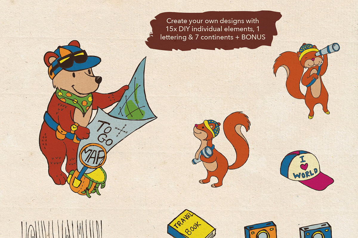 The Adventurous Bear / The Traveller, a Texture Illustration by YENTY JAP CO (Photo 3 of 4)