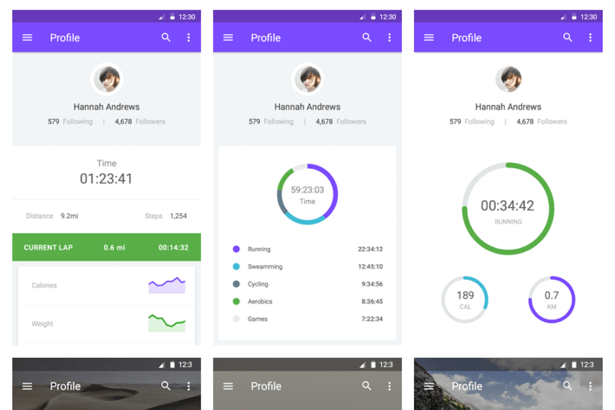 Material UI Kit: Fitness, a Templates & Theme by UI8 (Photo 7 of 7)