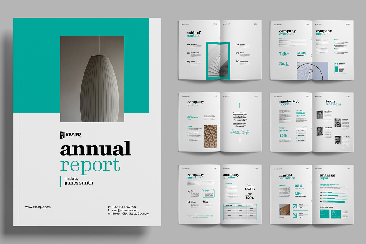 Corporate Business Annual Report, a Brochure Template by ContestDesign (Photo 1 of 3)