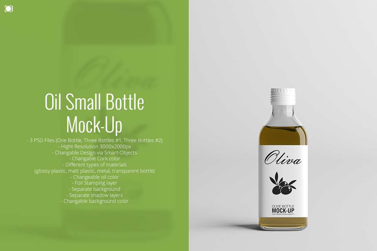 Oil Small Bottle Mock-Up, a Product Mockup by AY Mock-Ups (Photo 1 of 8)