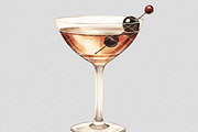 Classic Manhattan Coupe Cocktail, an Illustration by 1801Prints (Thumbnail 4 of 4)
