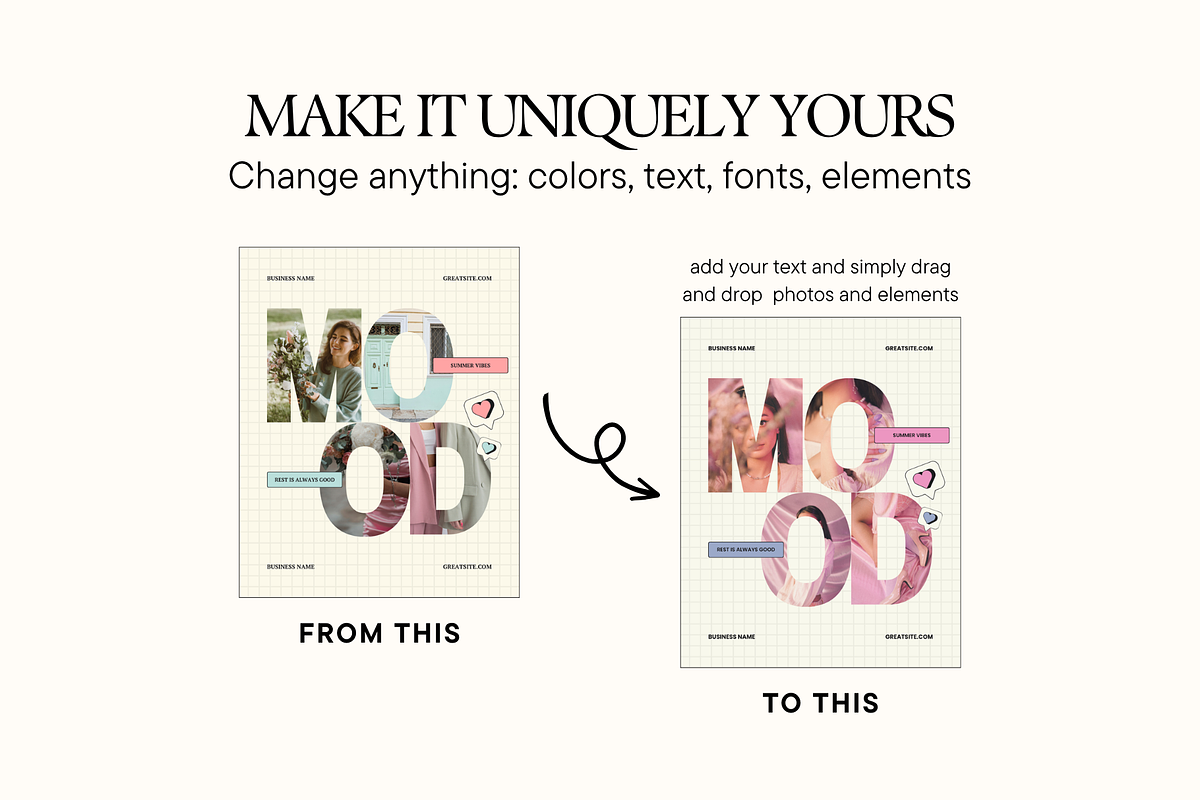 Green & Pink Instagram, a Social Media Template by Anna Design Studio (Photo 7 of 11)
