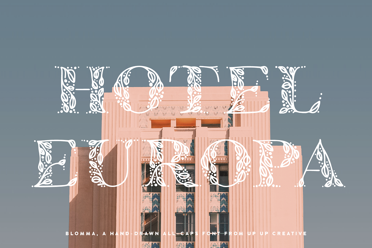 Blomma Hand-Drawn Display Font, a Serif Font by Up Up Creative (Photo 3 of 12)