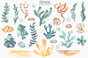 Mermaids watercolor collection, an Animal Illustration by Marina Ermakova (Thumbnail 4 of 16)