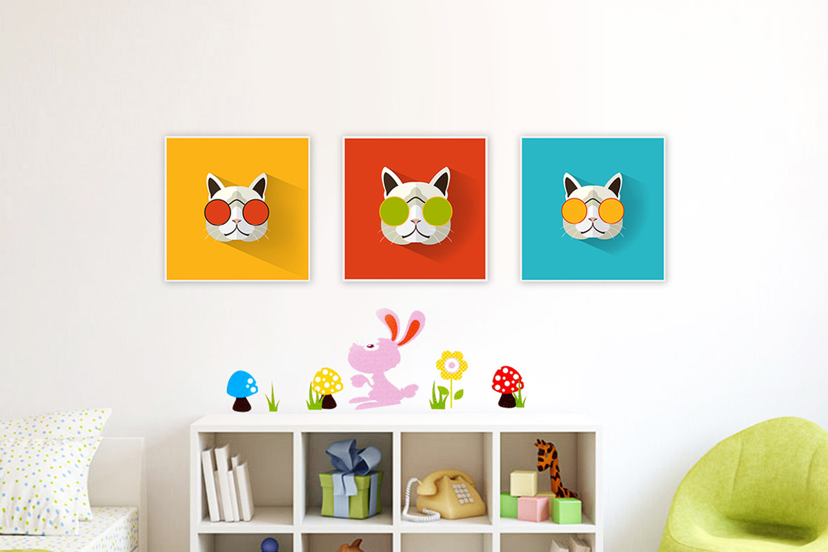 3 Size Posters Mock-up ( Kids Room ), a Product Mockup by ISDESIGN (Photo 5 of 6)