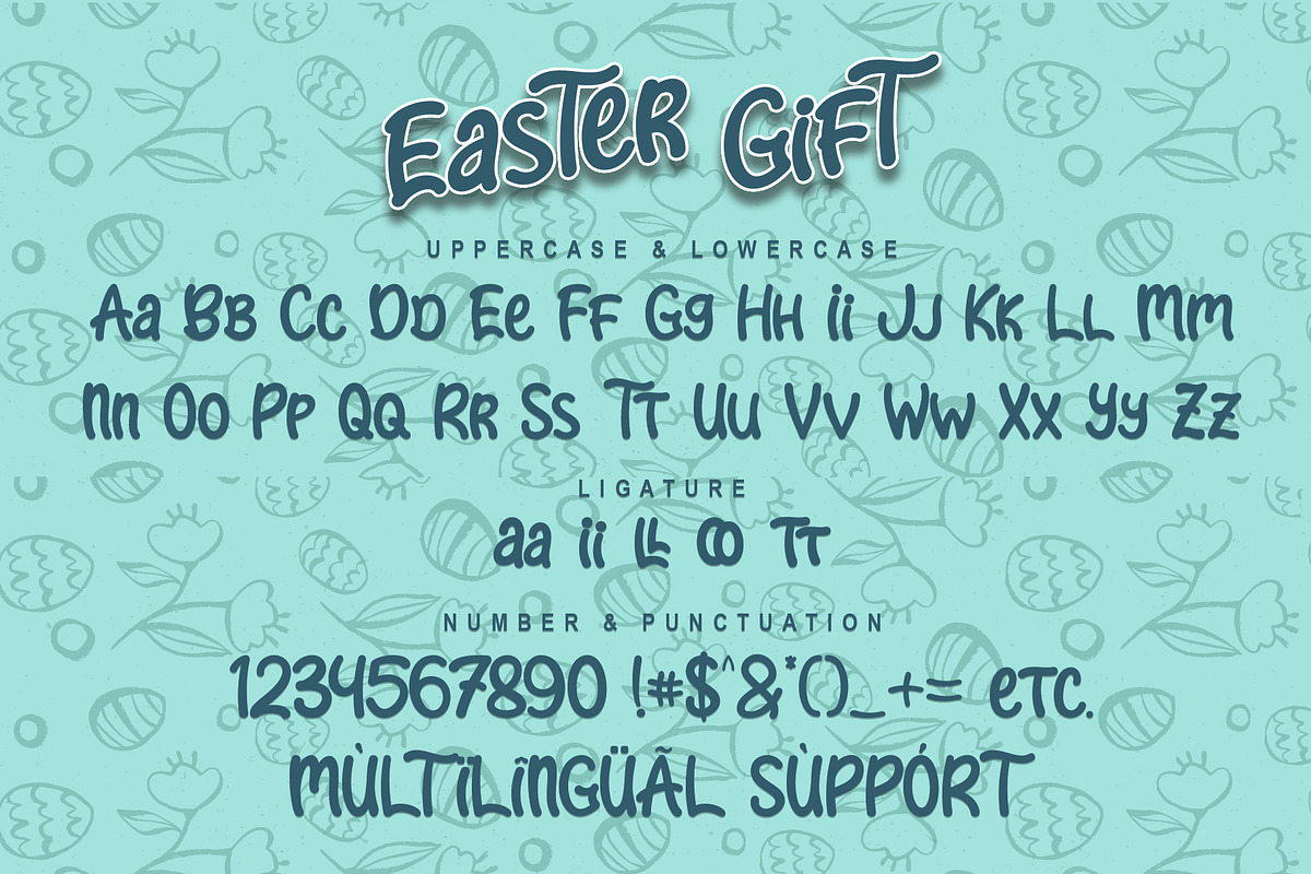 Easter Gift - Display Font, a Handwritten Font by alifryanzulfikar (Photo 7 of 8)