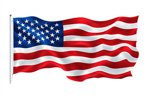Waving American Flag National Symbol, an Arts & Entertainment Photo by Pixeness Studio