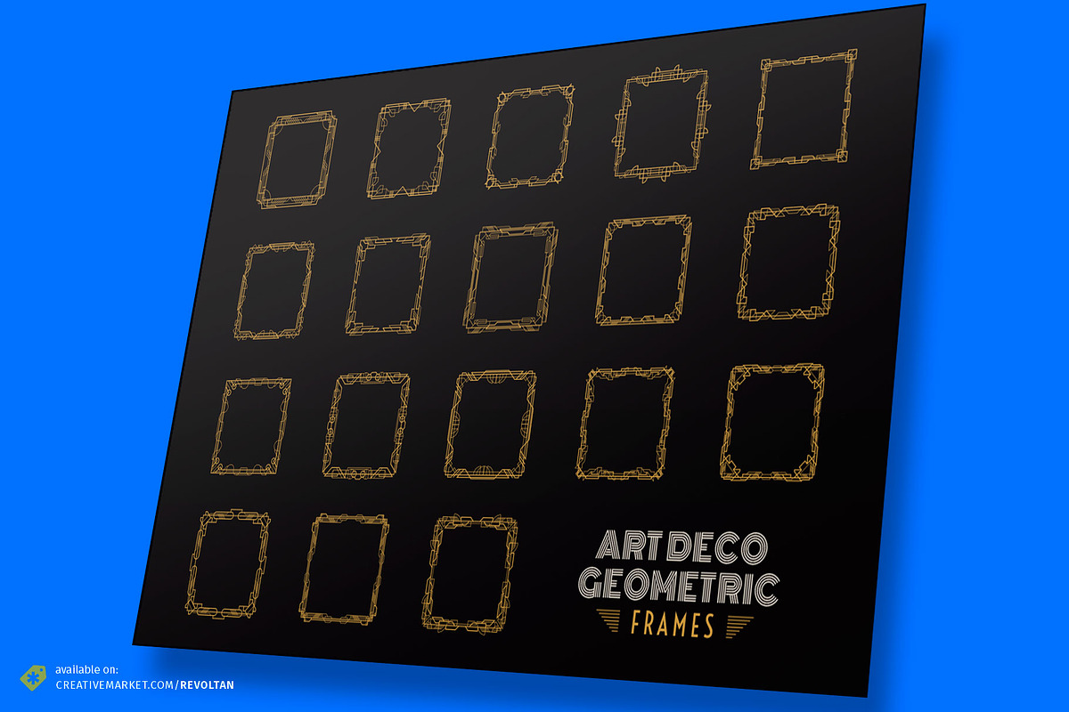 Art Deco Geometric Frames, an Object Graphic by Revoltan Studios (Photo 3 of 5)