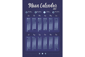 Moon Calendar Planner Page Design