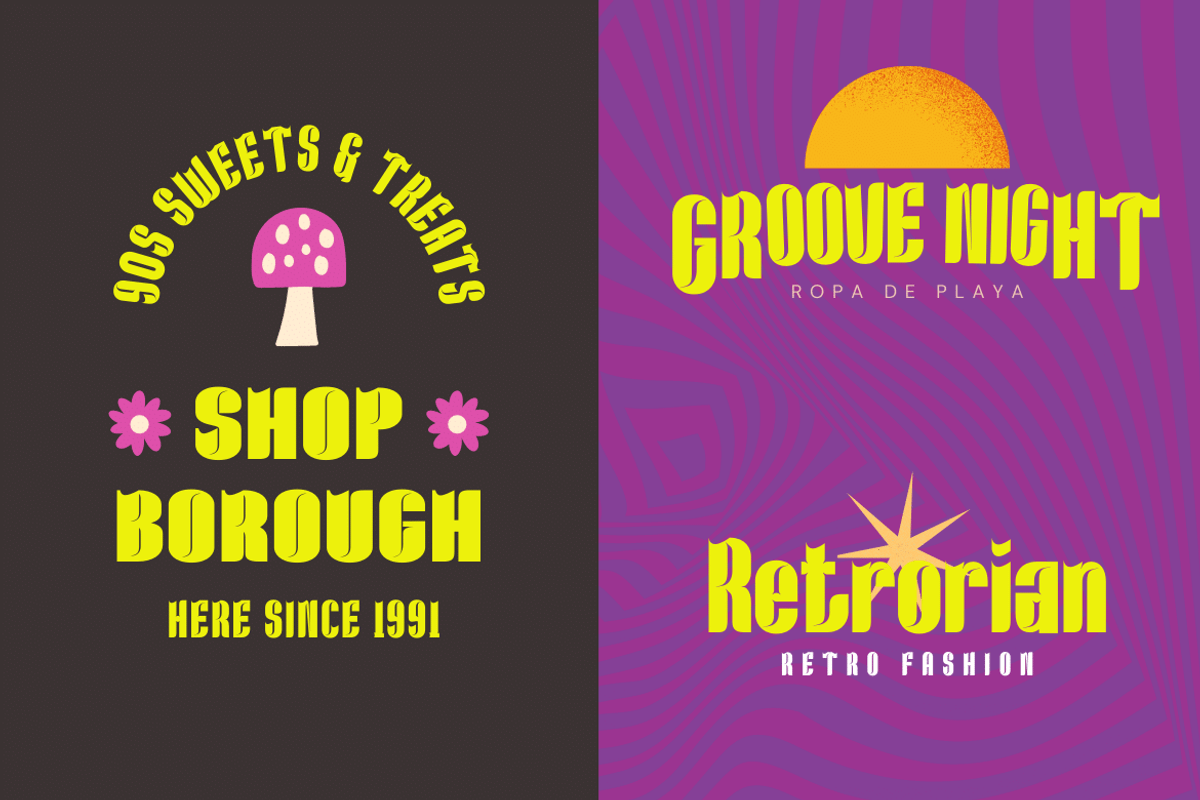 Kuximen | Groovy Retro Font, a Font by twinstd (Photo 2 of 12)