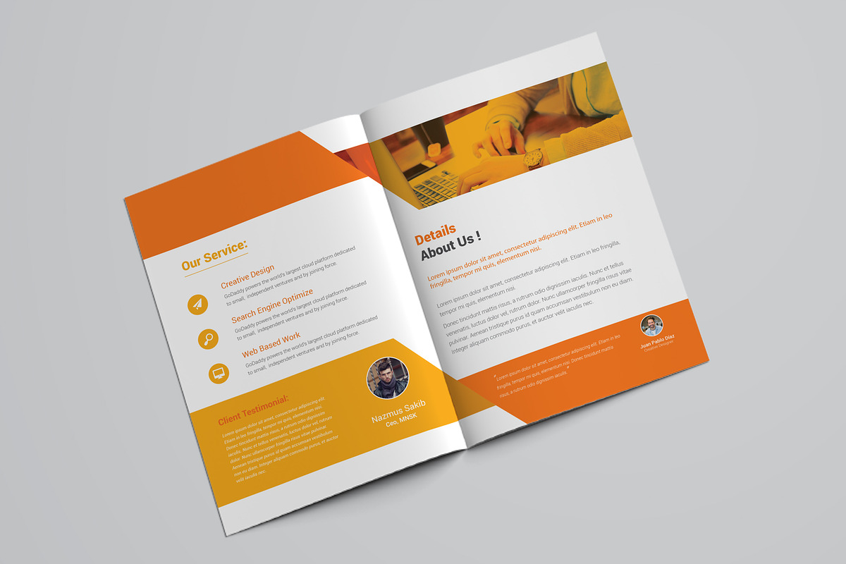 Orange Bifold Brochure, a Brochure Template by ZAAS (Photo 7 of 8)