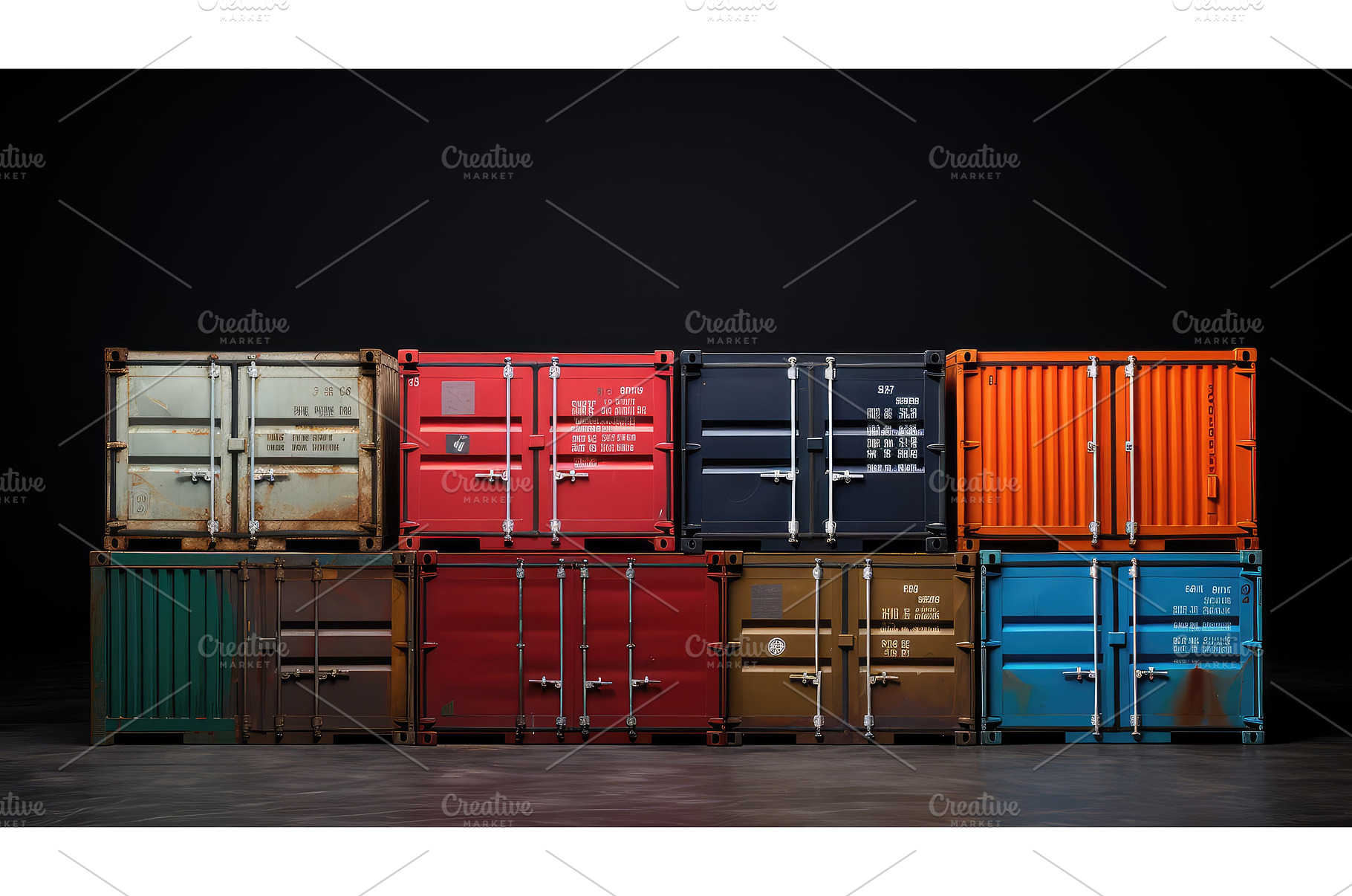 industrial boxes isolated ai, a Transportation Photo by pikepicture