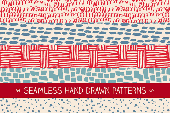 Set of hand drawn patterns preview 5