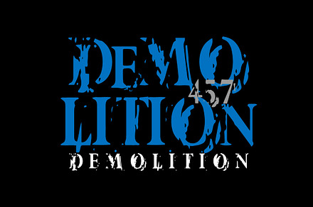 demolition, a Handwritten Font by vtks design