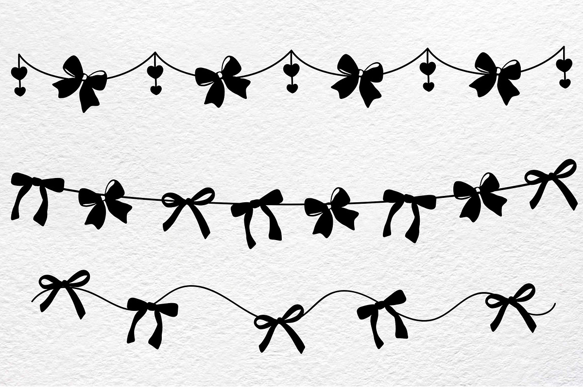 Elegant Coquette Bow Tie Clipart Set, an Object Graphic by Watercolor dreams (Photo 3 of 3)