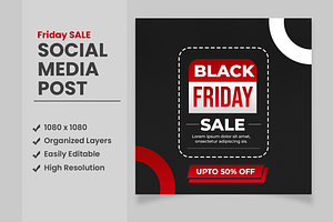 Black Friday Sale Post Design, a Social Media Template by designsprout