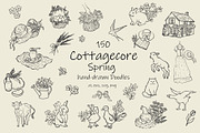 Cottagecore Spring. Hand-Drawn Art., a Seasonal Illustration by Designwork (Thumbnail 1 of 10)