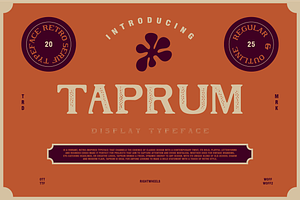 TAPRUM - Retro Display Font