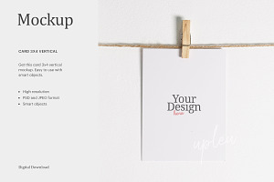 3x4 Thank You Card Mockup