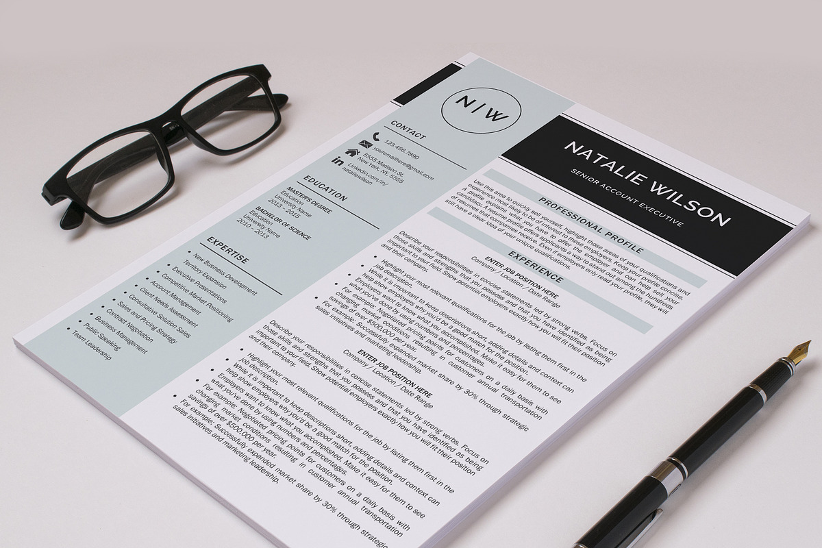 2 Page Resume Template | CV Template, a Resume Template by Klamp Studio (Photo 8 of 8)