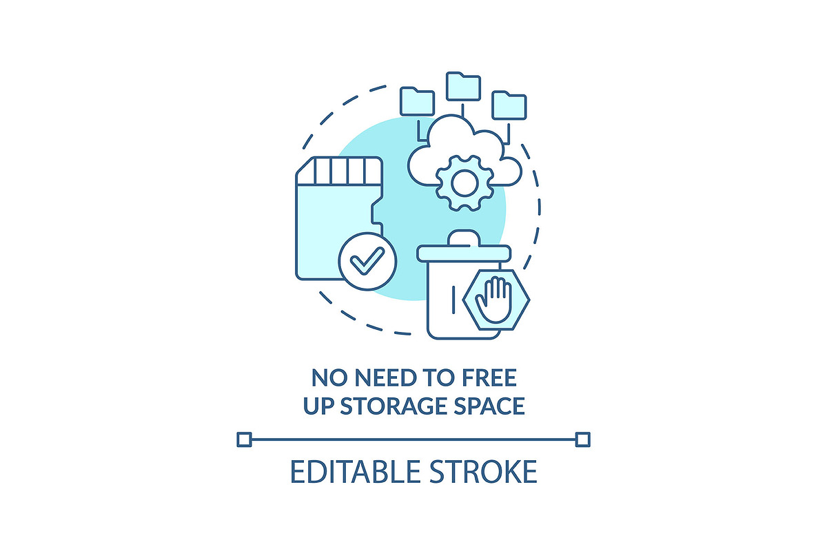 No need to free up storage space, an Icon by IMG Visuals