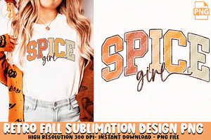 Retro Fall Sublimation Design PNG