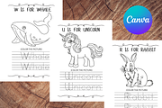 Learning to Trace Kids Activity Book, a Print Template by LA Design (Thumbnail 6 of 10)