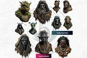 Creatures of Folklore Clipart Set, a Person Illustration by ThatsDesignArt (Thumbnail 6 of 10)
