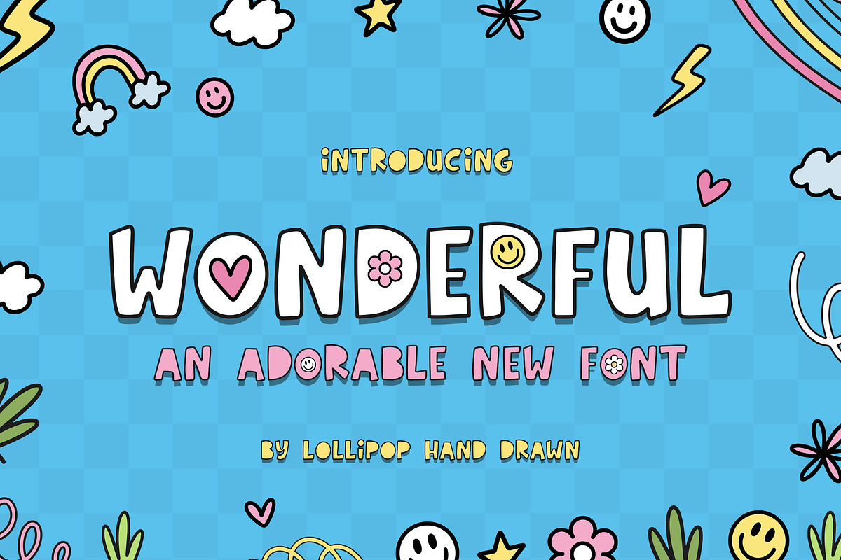 Wonderful Font Duo, a Font by Lollipop Hand Drawn (Photo 1 of 7)