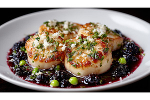 On a dark, textured background, a, a Food & Drink Photo by ZinetroN