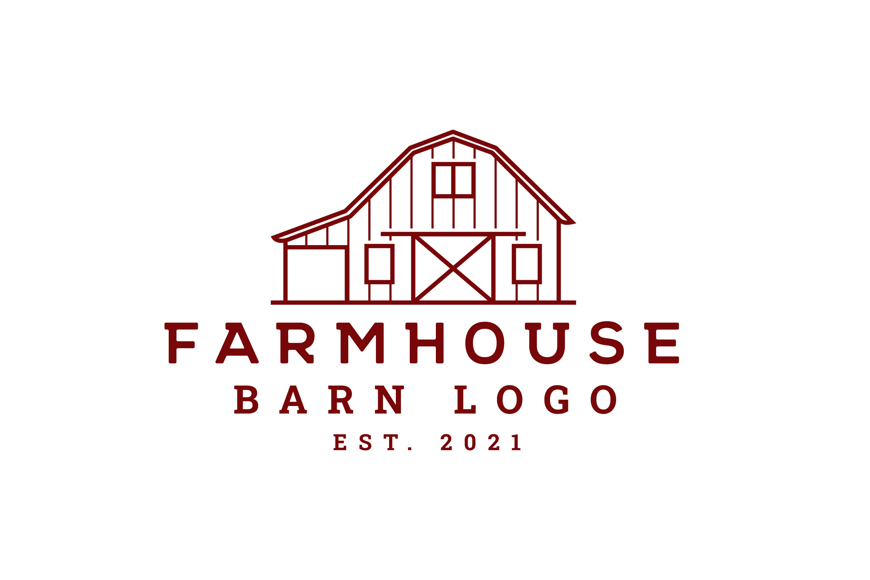 Retro Wood Barn Farm Minimalist Logo | Branding & Logo Templates ...