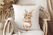 Watercolor Floral White Bunny, an Illustration by DreamCafeArt (Thumbnail 5 of 7)