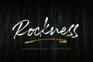 Sale! Rockness - Handbrush Typeface