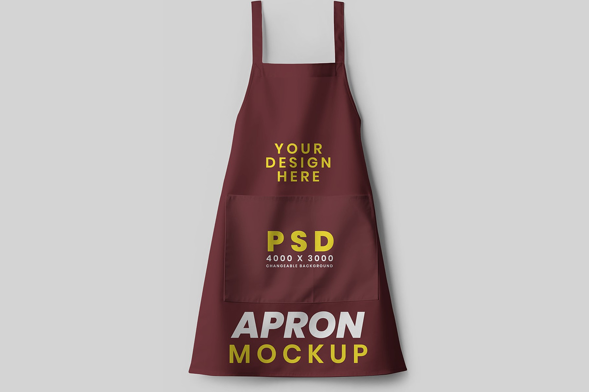 Apron Mockup Design, a Household Mockup by DigitAuras (Photo 3 of 6)