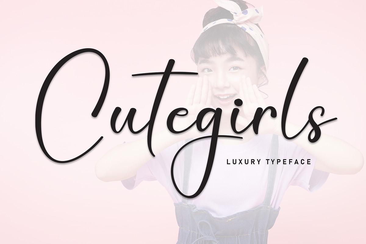 Cutegirls | Script Font, a Handwritten Font by Scratchones (Photo 1 of 8)