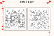 Hygge Clouds Cozy Coloring Pages, an Animal Illustration by Coco Bloom (Thumbnail 2 of 4)