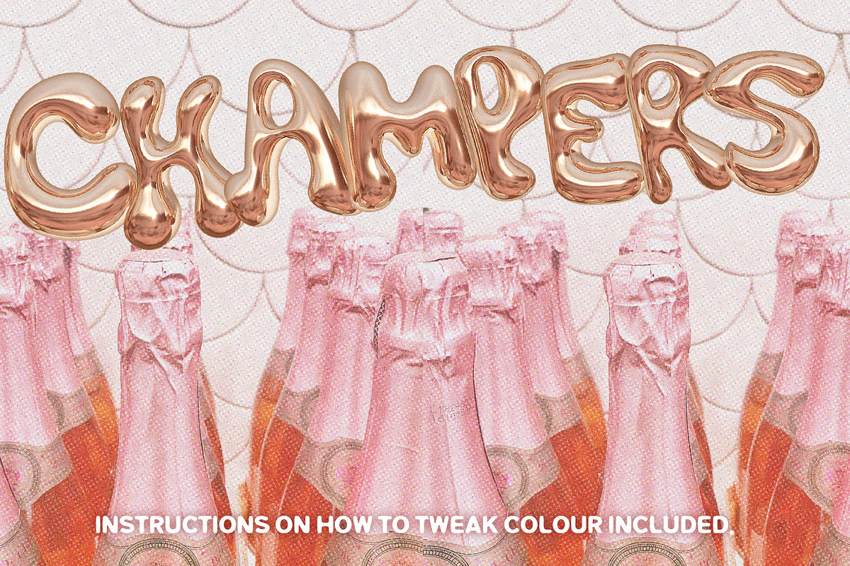 Bling - A Gold Balloon SVG Font, a Font by Nicky Laatz (Photo 11 of 16)