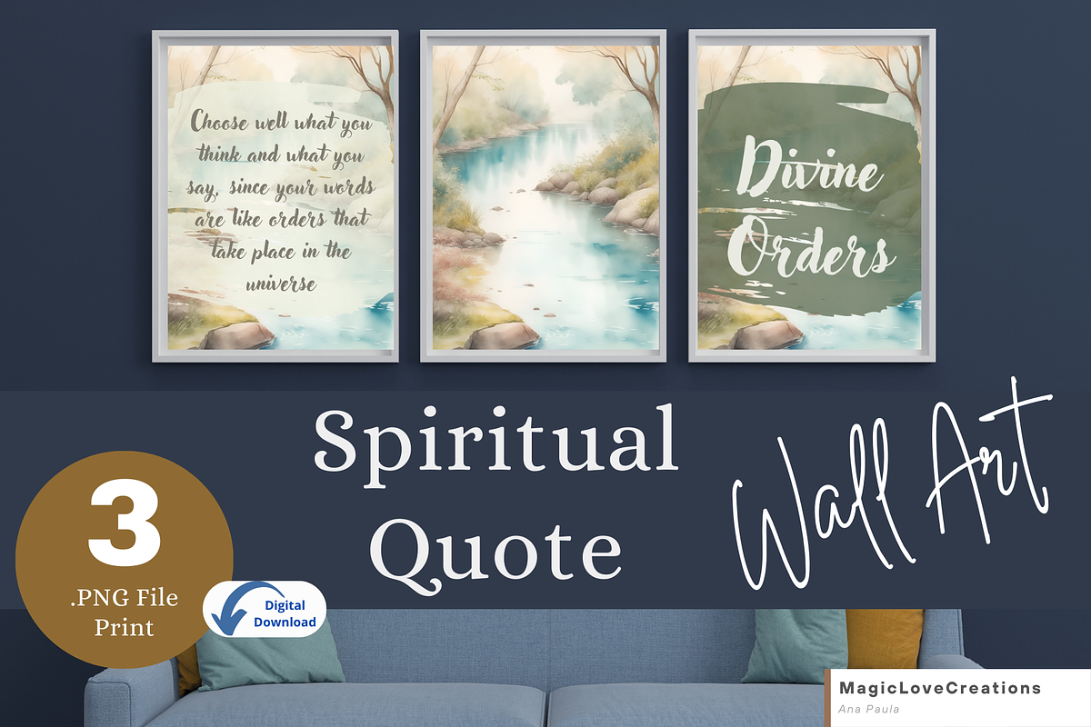 Spiritual Positive Quote Print Wall, a Poster Template by MagicLove Creations (Photo 1 of 10)