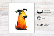 Watercolor Quirky Cats Clipart, an Illustration by Canvas Craft (Thumbnail 8 of 8)