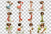 Summer Woman Watercolor Clipart, a Person Illustration by Nicolle's Colorful Art (Thumbnail 3 of 5)