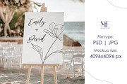 Easel Sign Mockup Beach Wedding PSD, a Mockup by Mie Mockup Studio (Thumbnail 6 of 7)