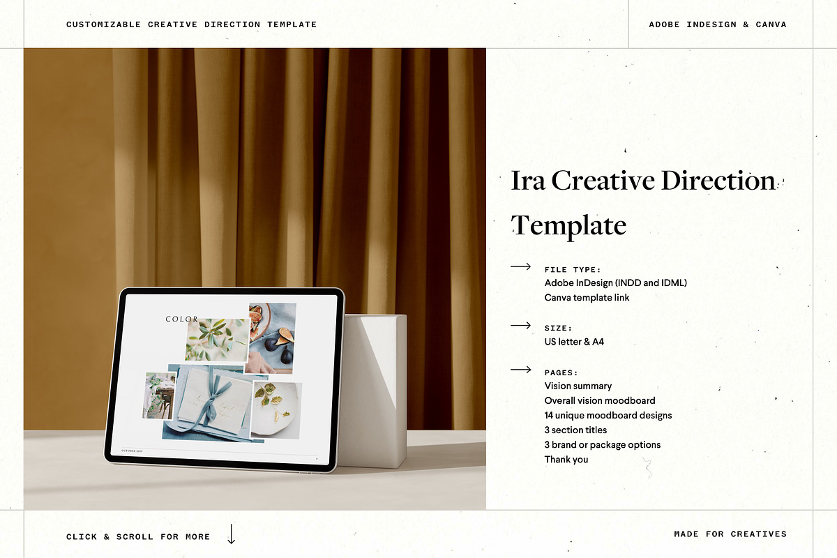 Creative Direction Proposal InDesign, a Presentation Template by Made for Creatives (Photo 3 of 7)