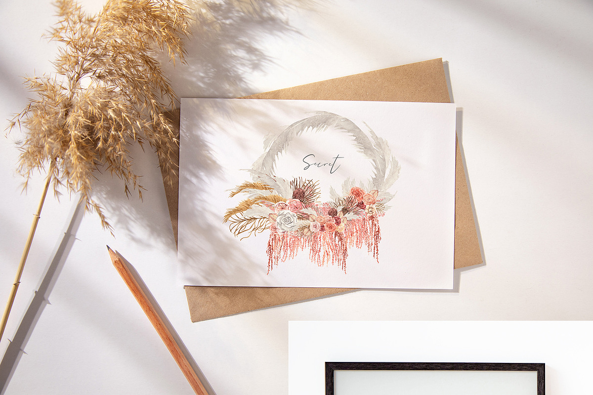 Dried flowers boho, a Decorative Illustration by Julia Bogdan (Photo 5 of 10)