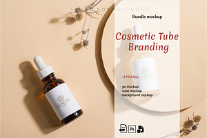 Cosmetic Tube Branding Mockup